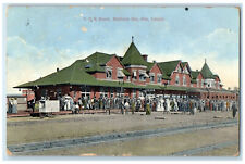 1912 C.P.R. Depot Medicine Hat Alberta Canada Antique Posted Postcard picture