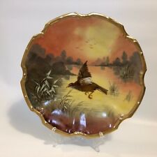 Limoges Cabinet Plate Hand Painted  Signed A. Bert,  Antique 1890s picture