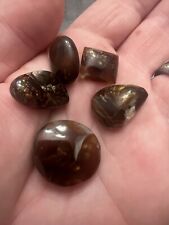 Mexican Fire Agate cabs shaped polished with schiller nice dd picture