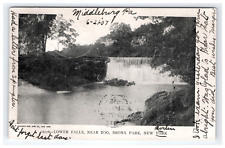 Bronx Park New York Lower Falls Postcard c1915 Double Post Mark pc42 picture