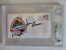 SAM GEMAR & JOHN CREIGHTON astronauts HAND SIGNED STS-48 FDC BECKETT SLABBED picture