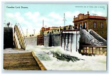 c1910's Canadian Lock Disaster Showing Lower Gates Unposted Antique Postcard picture