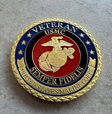 US MARINE CORPS VETERAN Challenge Coin picture