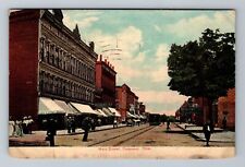Conneaut OH-Ohio, Main Street, Walking, Buildings, c1910, Vintage Postcard picture