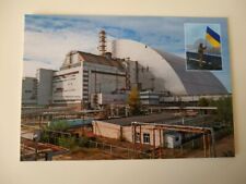 Chernobyl 2022 soldiers with Ukrainian flag Postcard picture