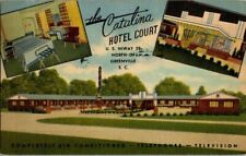 1940'S. THE CATALINA HOTEL COURT. GREENVILLE,SC.   POSTCARD JJ10 picture