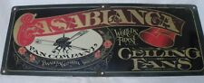 Casa Blanca Thick Porcelain Sign - Worlds Finest Ceiling Fan Pasadena California picture