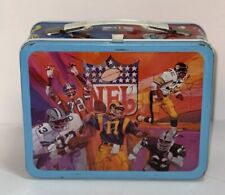 1978 NFL Football Metal Lunchbox Rare Collectible AFC and NFC With Thermos picture