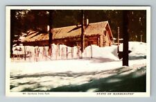 Olympia WA-Washington, Mt Spokane State Park, Cabin, Vintage Postcard picture