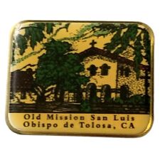 Vintage Mission San Luis Obispo de Tolosa California Scenic Travel Souvenir Pin picture