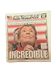 NOVEMBER 9, 2016, NEW YORK POST DONALD TRUMP HAS ELECTION LEAD picture
