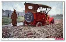 c1910s EMF 30 Pathfinder Glidden Tour Car Detroit To Denver Advertising Postcard picture