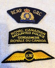 Vintage Royal Canadian Mounted Police (RCMP) PATCHES black gold sew on picture