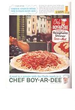 Vintage Print Ad 1961 Chef Boy-ar-dee Spaghetti Dinner picture