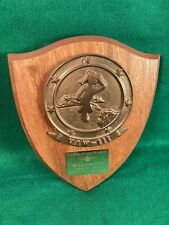 Vintage US Navy VAW-111 Grey Berets Airborne Squadron Brass Plaque picture