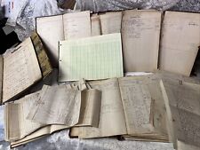 Antique Merchants Ledger Account Handwritten Pages Mix Sz 1908-1955 Junk Journal picture