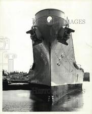 1975 Press Photo Battleship Missouri at Puget Sound Naval Shipyard, Bremerton picture