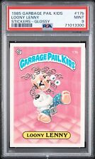 1985 Topps OS1 Garbage Pail Kids Series 1 LOONY LENNY 17b GLOSSY Card PSA 9 MINT picture
