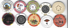 10 DIFFERENT CASINO CHIPS FROM CASINOS AROUND THE USA-VARIOUS DENOMINATIONS picture