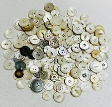 GREAT LOT 150+ ANTIQUE VINTAGE OLD SHELL BUTTONS ABALONE SHELL PEARL MOP picture