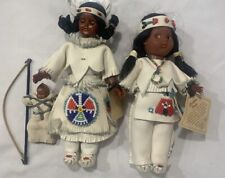 Lot of 2 Vintage Native American Carlson Dolls, + Baby + Bow. ***See Notes*** picture