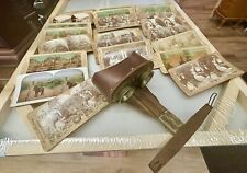 Antique Wooden Stereo-GraphoScope with 24 Cards picture