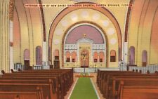 Postcard FL Tarpon Springs New Greek Orthodox Church Linen Vintage PC G2893 picture