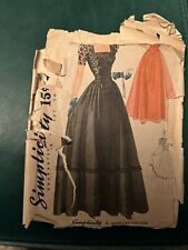 Vintage 1940’s Rare Simplicity Evening Gown Dress # 4065  picture