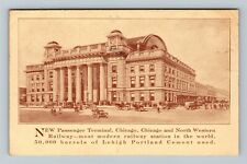 Chicago IL-Illinois, New Passenger Terminal, Railway Vintage Souvenir Postcard picture