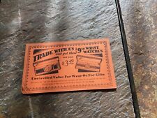 Dolan Bros. Druggists, Glens Falls, New York Punch Card for Swiss Watch picture