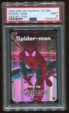 UNO Ultimate Marvel 2022 Web Up Chase Foil Super Rare NM PSA Graded 9 Mint picture