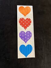 Vintage 80’s Mrs. Grossman’s Sticker Strip - HEARTS - picture
