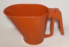 Vintage Rubbermaid Hand Held 3-Cup Sifter Orange Heavy Duty Plastic 2748 picture