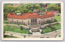 Postcard Dayton Ohio Birds Eye View Dayton Art Institute Posted 1935 picture