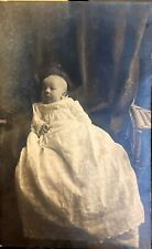 Antique Unposted Real Picture Postcard RPPC Baby Portrait White Dress picture