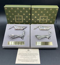 Christofle Paris Art Deco Swan and Peacock Knife Rests Cygne Et Paon 2 pair picture