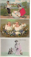 LOT of 3 ANTIQUE EARLY 1900s HOLIDAY Postcards   * EASTER *     (0520) picture