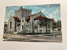 Antique RPPC Postcard - First Baptist Church at Linwood & Park, Kansas City, MO picture