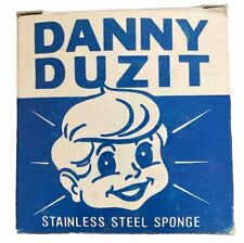 Vintage 1960s Danny Duzit Stainless Steel Wool Box W Sponge Usa Springfield Mass picture