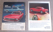 Vintage lot (2) different 1965 & 1966 Ford Mustang Automobile Print Ads picture
