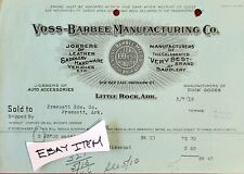 1918 LITTLE ROCK ARKANSAS VOSS-BARBEE BILLHEAD SADDLERY HARDWARE DUCK  picture
