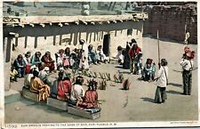 New Mexico - Zuni Priests praying to the Gods of War - Zuni Pueblo - c1920 picture