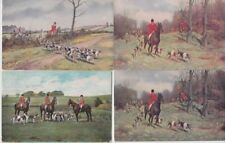 Vintage Artist Signed Postcards Pre-1940 (L5163) HUNTING SPORT HORSES picture