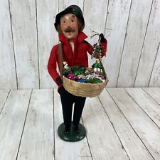Byers Choice The Carolers Man With Basket Of Christmas Ornaments 2005 picture