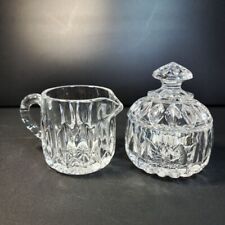 Gorham Cut Crystal Cream and Sugar Set Full Lead Crystal Althea picture