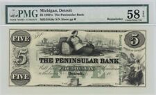 Peninsular Bank $5 - Obsolete Notes - Paper Money - US - Obsolete picture