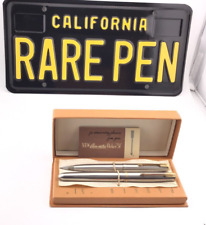 Vintage PARKER 51 Fountain pen & Pencil FLIGHTER  14K Fine Nib Minty set BOX PP picture