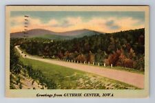 Guthrie Center IA-Iowa, Scenic Greetings, Roadway, Vintage c1956 Postcard picture