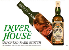 PRINT AD 1968 Inver House Rare Scotch Whisky Soft As A Kiss 8x5 picture