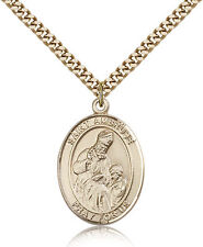 Saint Ambrose Medal For Men - Gold Filled Necklace On 24 Chain - 30 Day Mone... picture